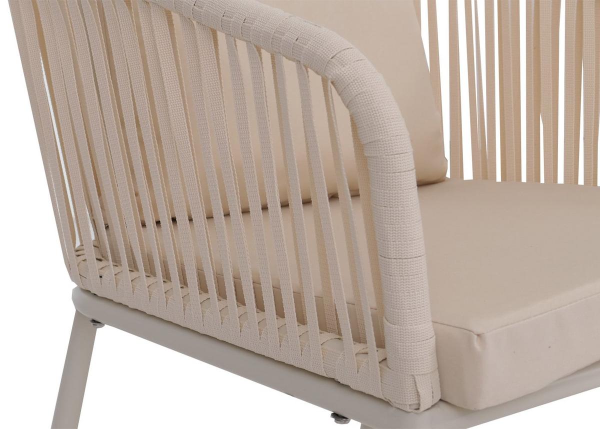 GARTENSTUHL Cremeweiß - Creme, Textil (55/75/55cm) - MCW