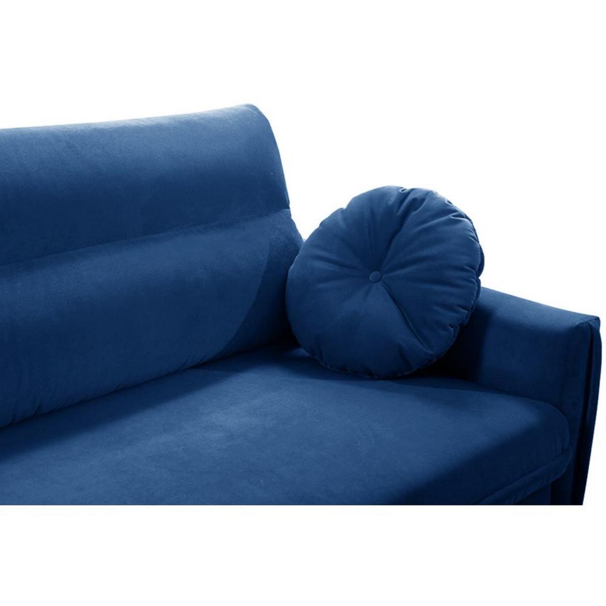 SOFA 3-SITZER Belweder Velours dunkelblau - Wengefarben/Dunkelblau, Holz/Textil (268/95/94cm) - Beautysofa