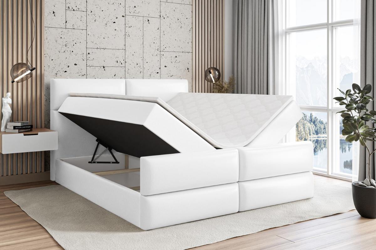 BOXBETT BOXI3-Z - 180x200 cm - H4 - Weiß Hochglanz - Weiß Hochglanz, Holzwerkstoff (180/200cm) - ALTDECOR