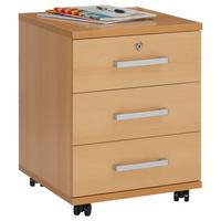 ROLLCONTAINER VANCOUVER - Buchefarben, Holzwerkstoff (44/58/45cm) - CARO-Möbel