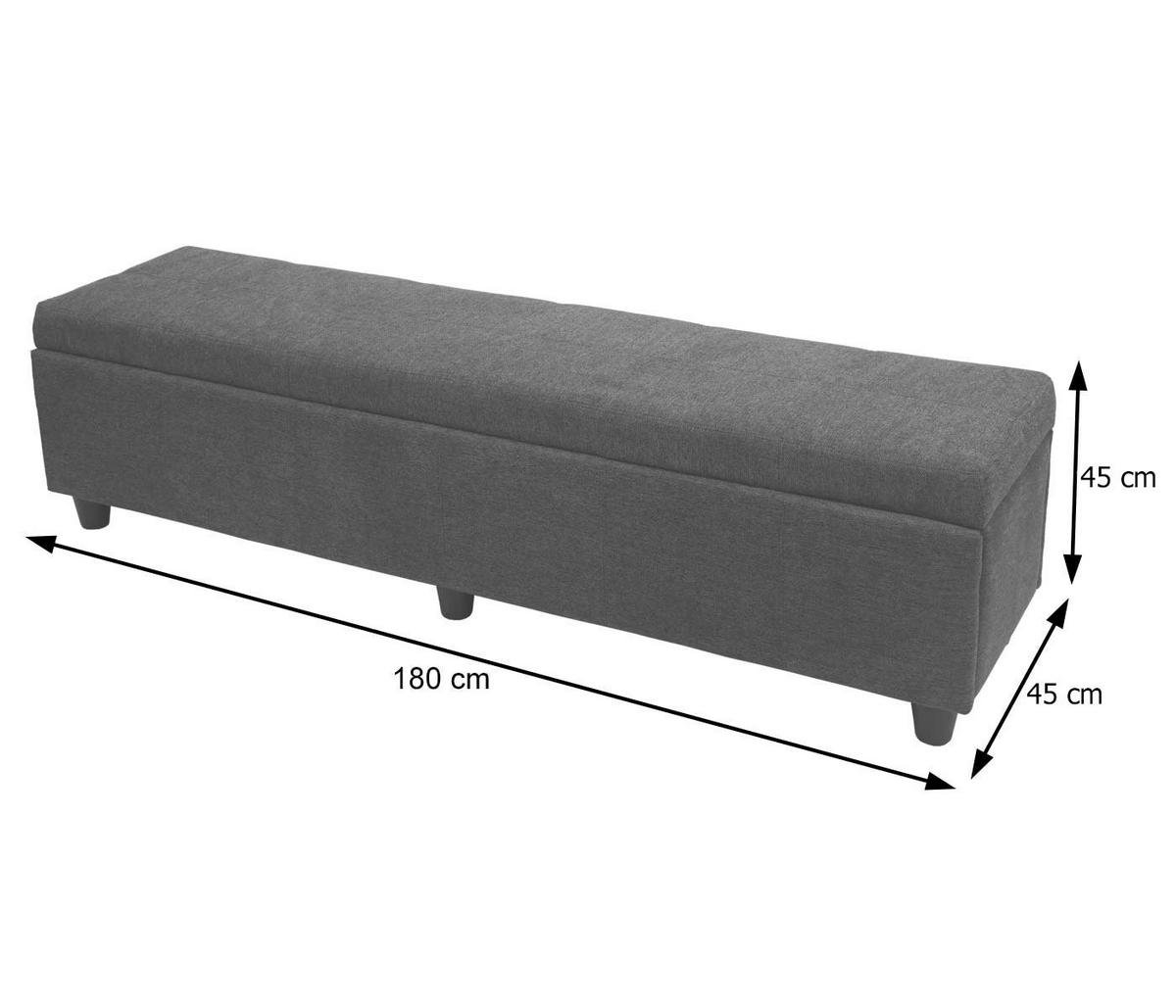 AUFBEWAHRUNGS-TRUHE XXL Braun - Braun, Textil (180/45/45cm) - MCW