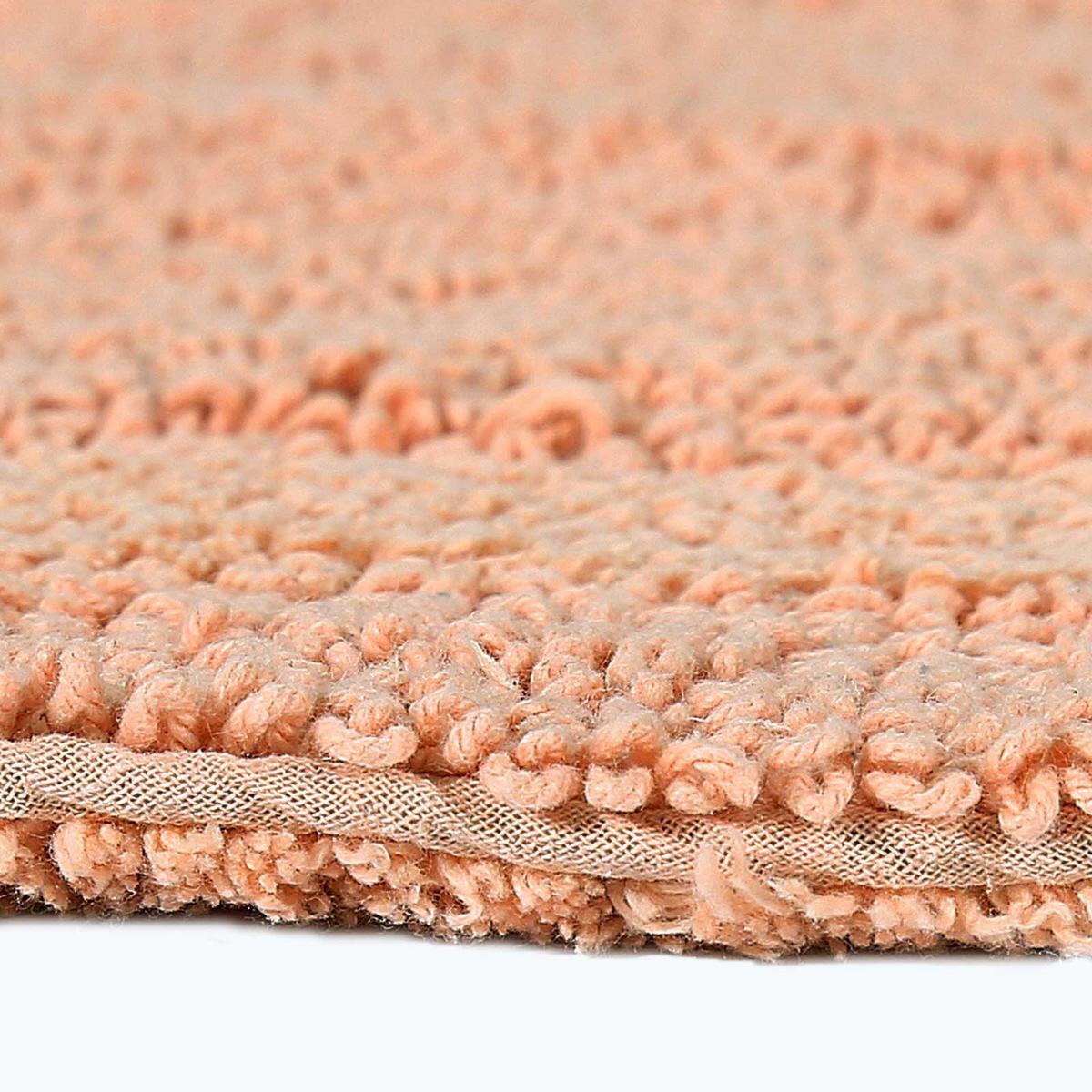 DUSCHVORLEGER 50/50 cm, 100% Baumwolle, wendbar - Orange, Textil (50/50cm) - Homescapes