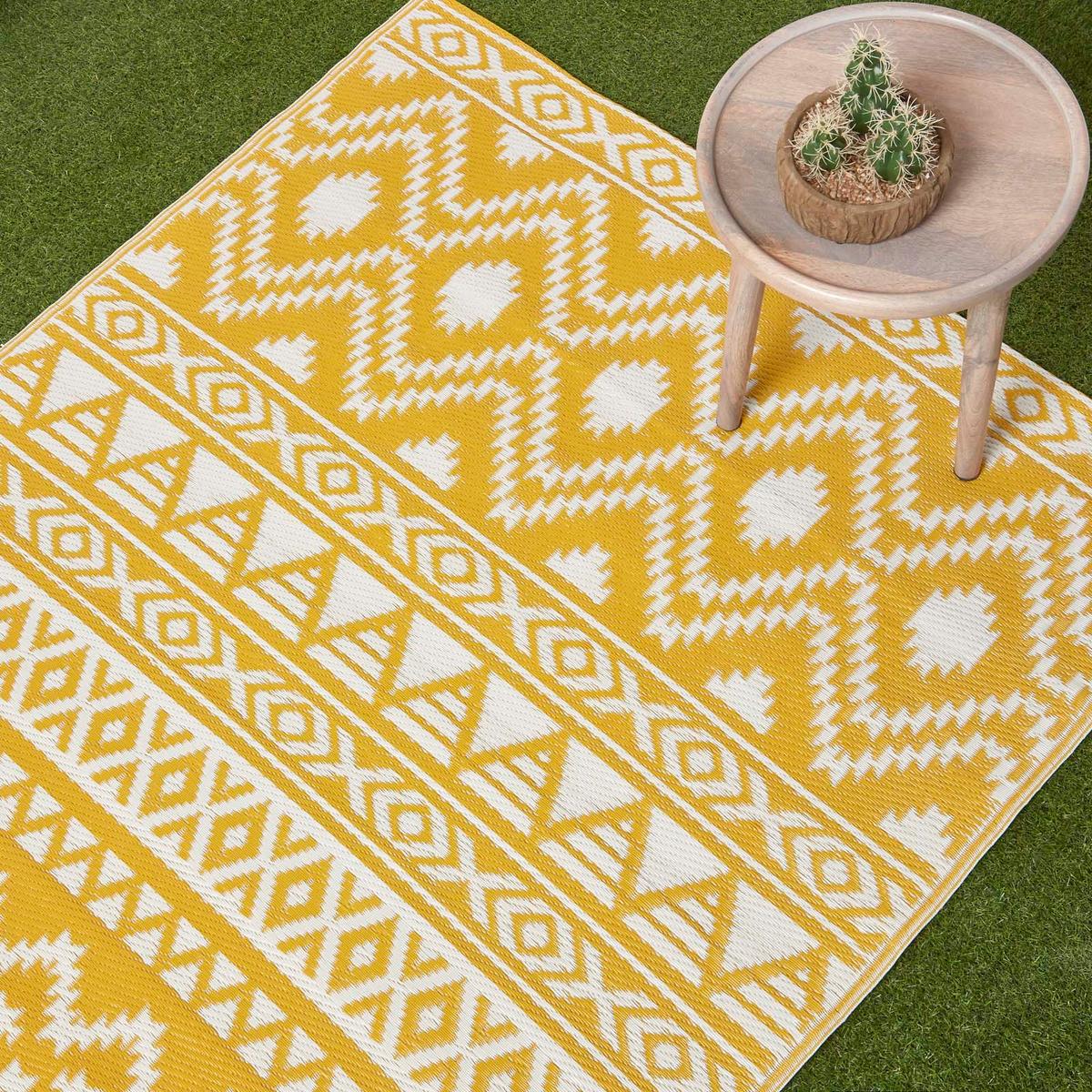 OUTDOORTEPPICH Anna, Ethno-Muster 120/180 cm - Gelb, Kunststoff (120/180cm) - Homescapes