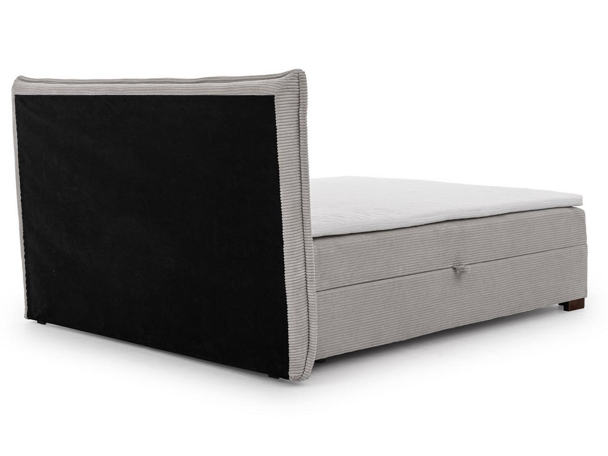 BOXBETT Lovetti II, Cord, H3 - Dunkelbraun/Hellgrau, Holz/Kunststoff (200/200cm) - S-Style Möbel