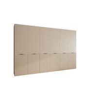 KLEIDERSCHRANK SANDBOX KASHMIR 300 303/49/200 cm Kaschmir / Kaschmir ohne LED 12 Zusatzböden - Kaschmir/Schwarz, Holzwerkstoff/Kunststoff (303/200/49cm) - Lookway