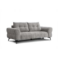 SOFA SALVINI 3-Sitzer, platingrau - Grau, Holz/Textil (237/88/99cm) - Wozimo