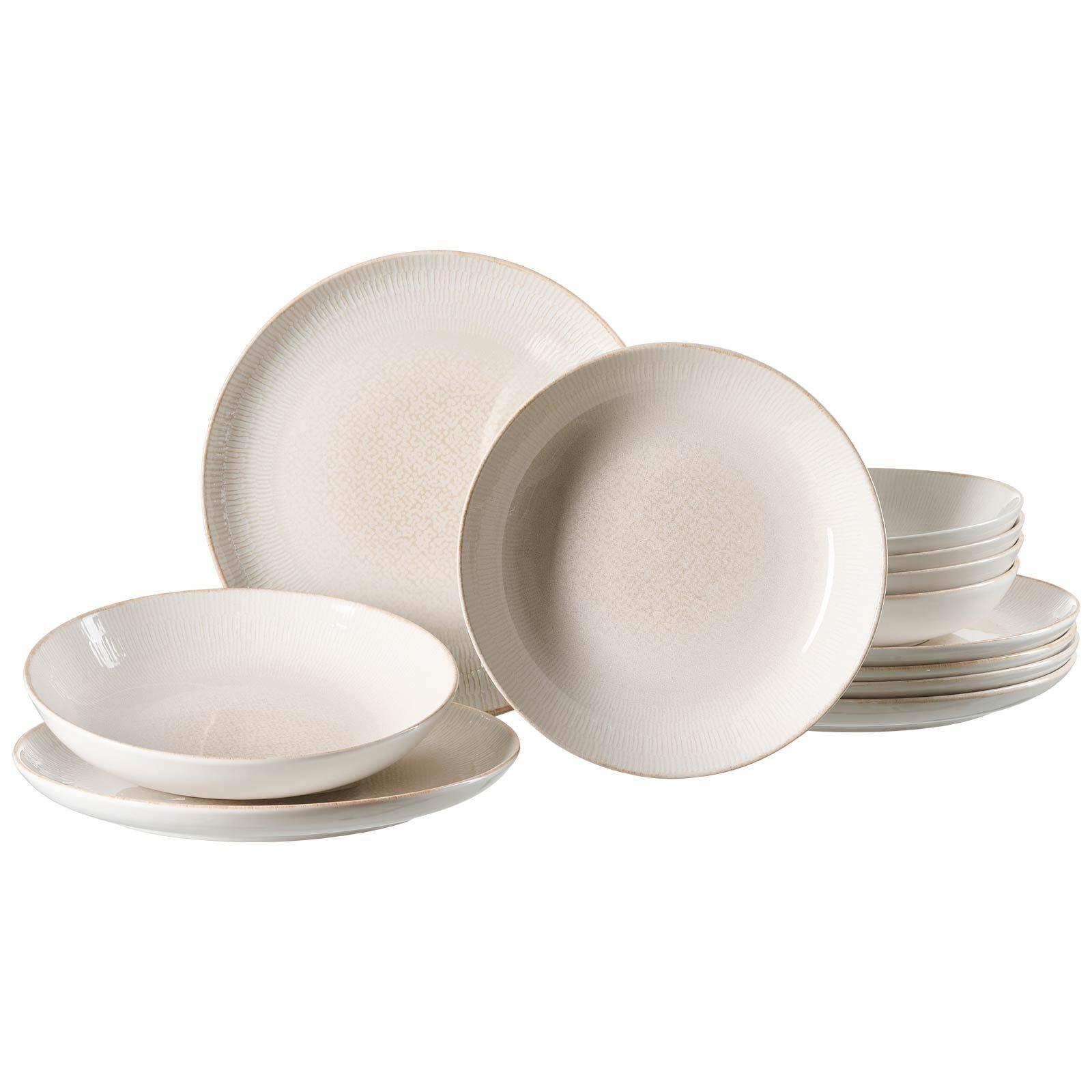 TAFELSERVICE Cara beige 12-tlg. - Beige, Keramik (2/2/2cm) - Ritzenhoff Breker
