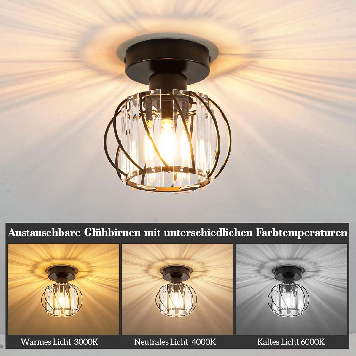 LED-DECKENLEUCHTE Welsar 16/15/15 cm - Schwarz, Metall (16/15/15cm) - ZMH