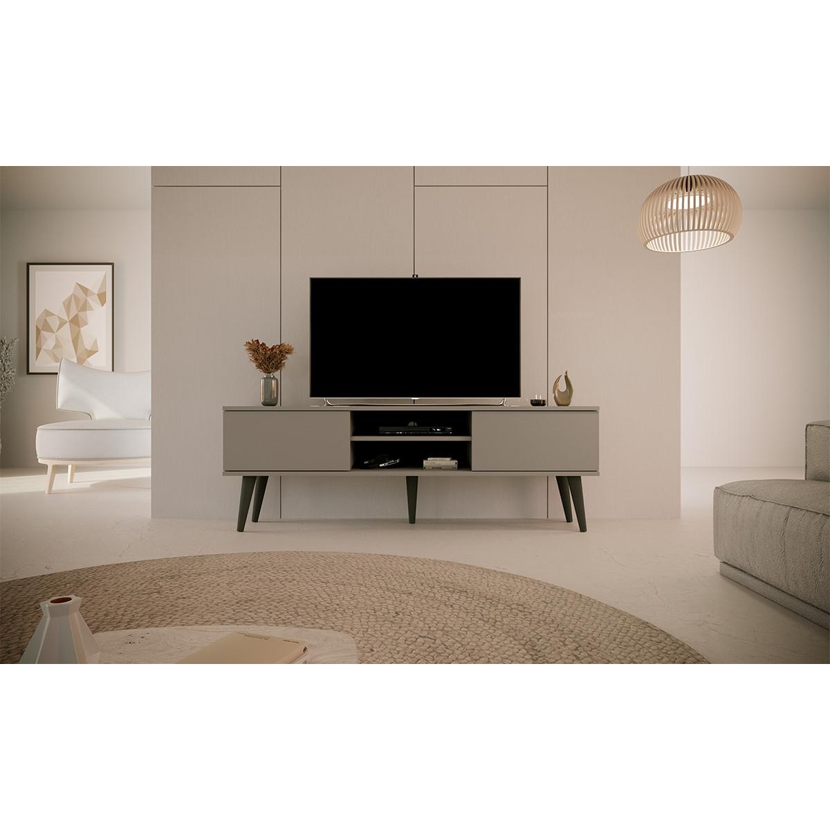 TV-MÖBEL Toronto Grau - Grau, Holzwerkstoff (160/55/35cm) - Petits-meubles