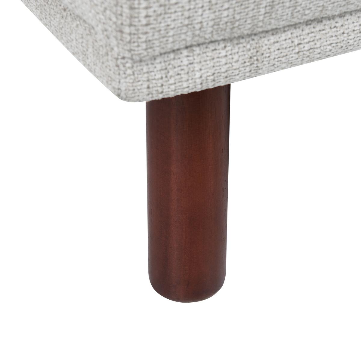 OTTOMANE Stoff Hellgrau Holt - Hellgrau, Textil (112/44/67cm) - Beliani