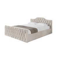 POLSTERBETT mit Bettkasten, Fußteil und Lattenrost, Boxbett mit Matratze H3/H4 - FALIO-Z-V1 120x200 Beige - Beige, Holzwerkstoff/Textil (120/200cm) - ALTDECOR