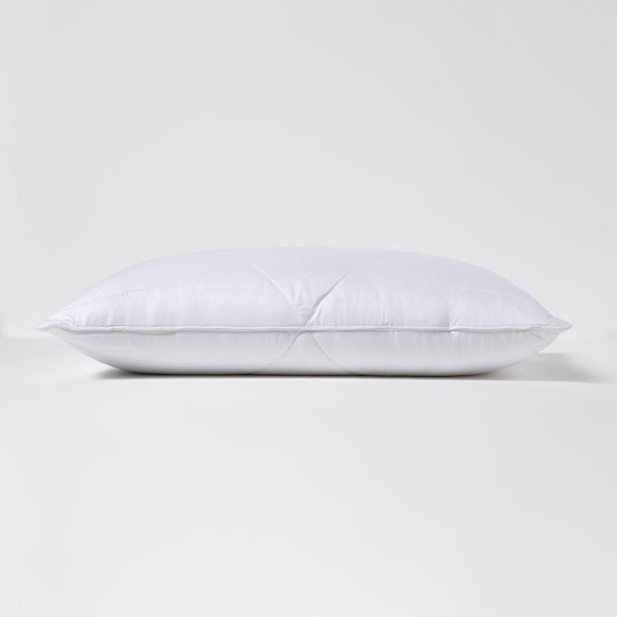 KOPFKISSEN für Rückenschläfer, Bio-Bambus 50/75 cm - Weiß, Textil (50/75cm) - Homescapes