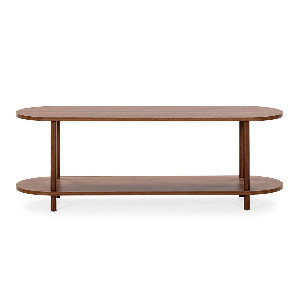 TV-ELEMENT Montana 2 Regalböden Walnuss-Optik - Walnussfarben, Holzwerkstoff (130/45/38cm) - VS Venta-stock