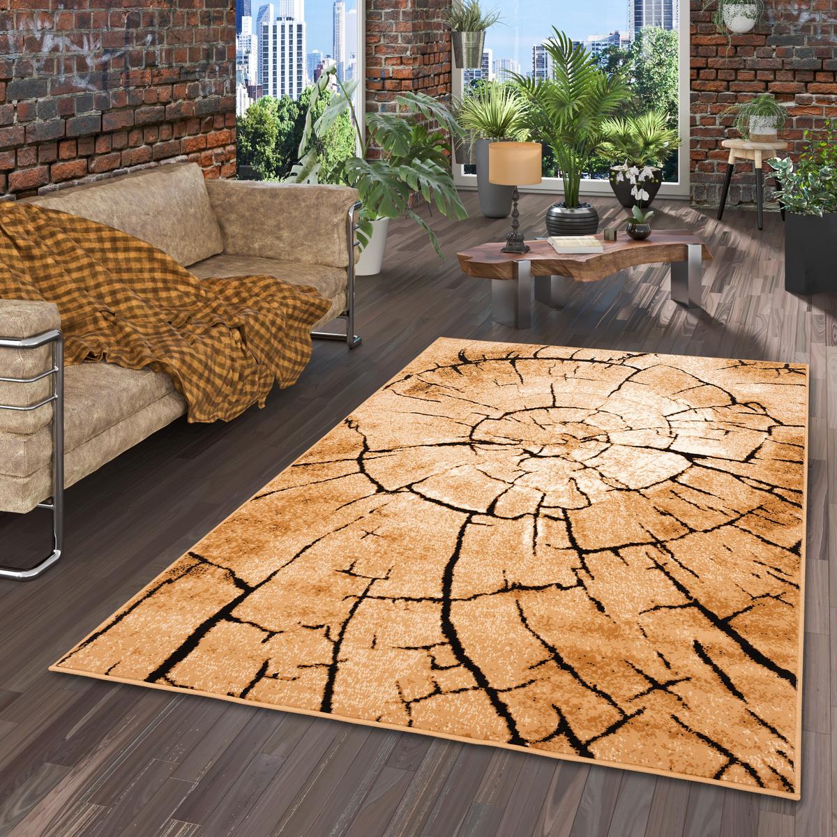 MODERN DESIGNER VELOURS TEPPICH SAMBA - Beige, Textil (120/170cm) - Pergamon