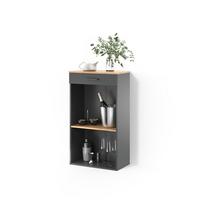 WEINREGAL Regusa Goldkraft Eiche/Anthrazit 60 x 106 cm - Honigeiche/Anthrazit, Holzwerkstoff (60/106/34.5cm) - Livinity®