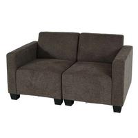 2-SITZER SOFA COUCH MODULAR Braun - Braun, Textil (136/76/72cm) - MCW