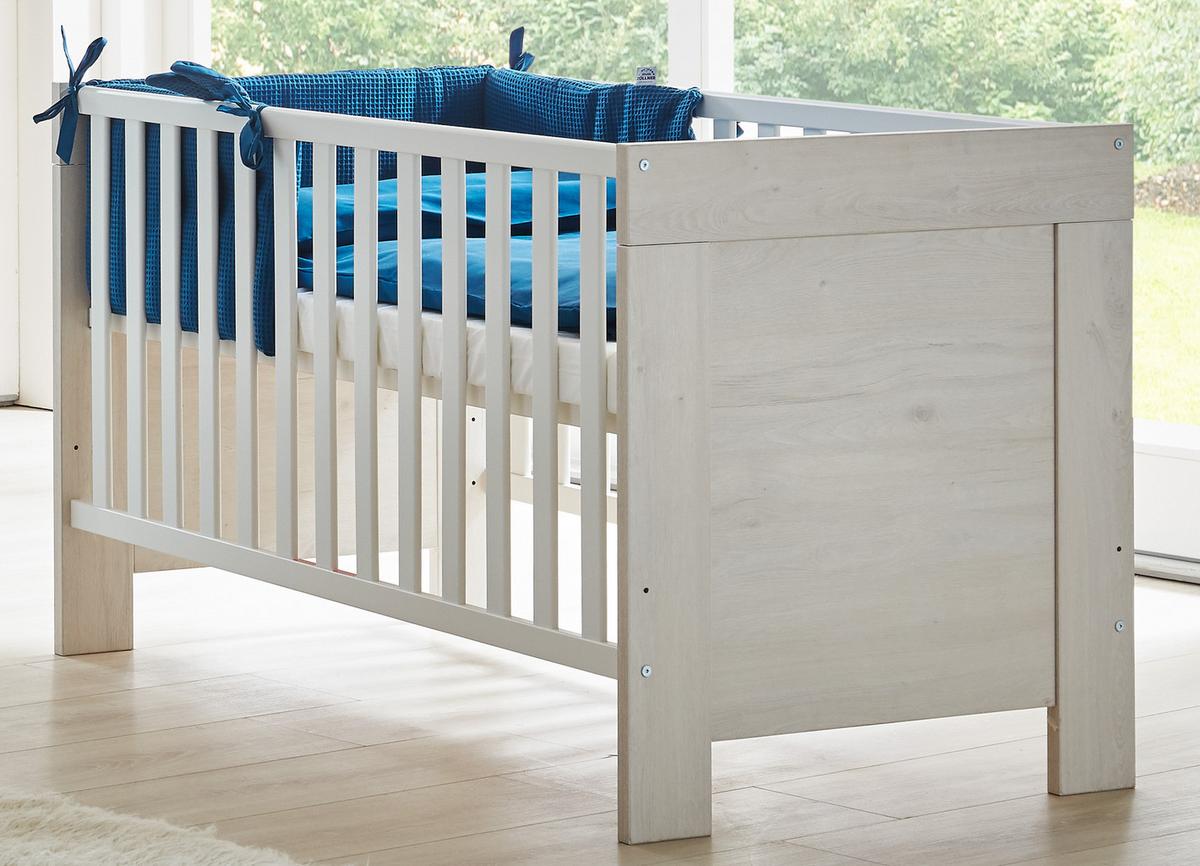 BABYBETT Til 70 x 140 cm 4x höhenverstellbar - Silbereichenfarben, Holzwerkstoff (70/140cm) - arthur berndt