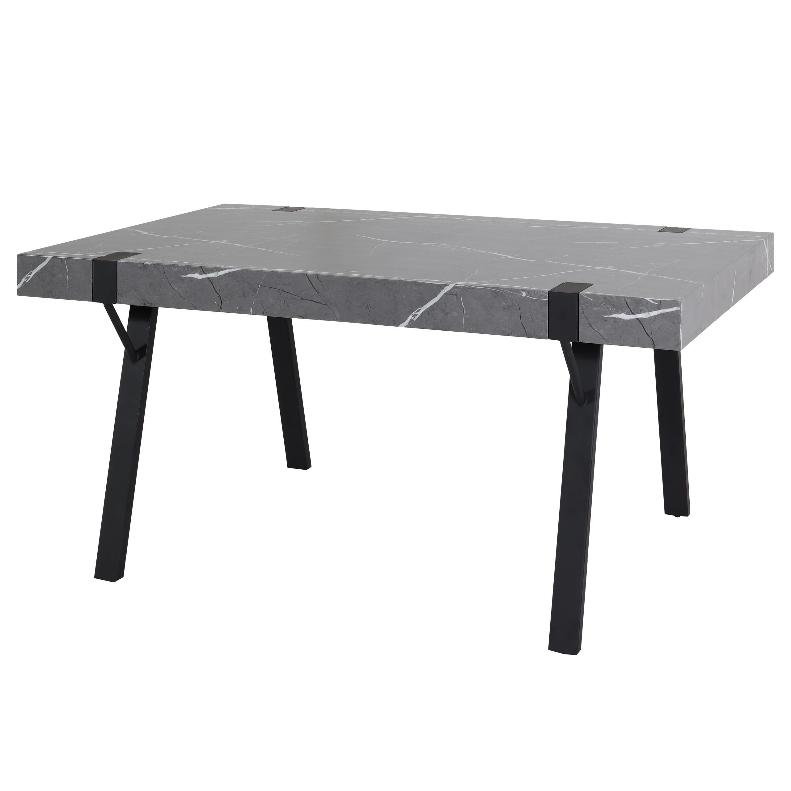 ESSTISCH Grau - Grau, Holz (90/150/75cm) - MCW