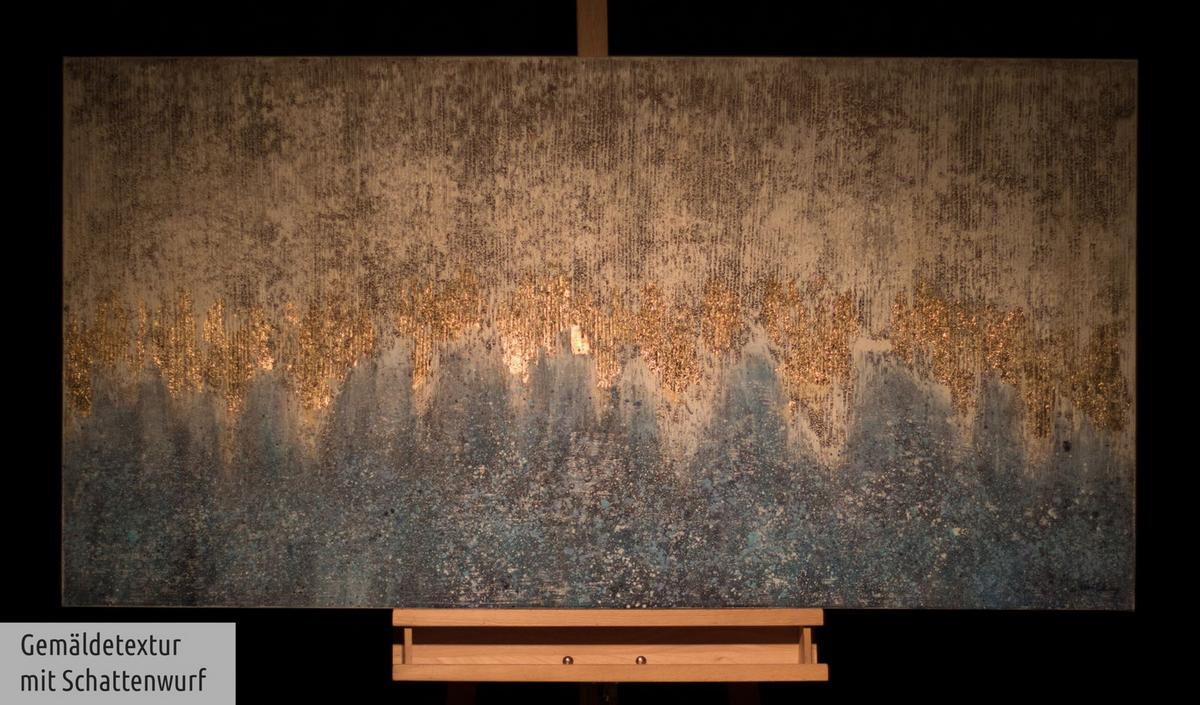 ÖLGEMÄLDE 140/70 cm - Blau/Grau, Holz/Textil (140/70cm) - KUNSTLOFT