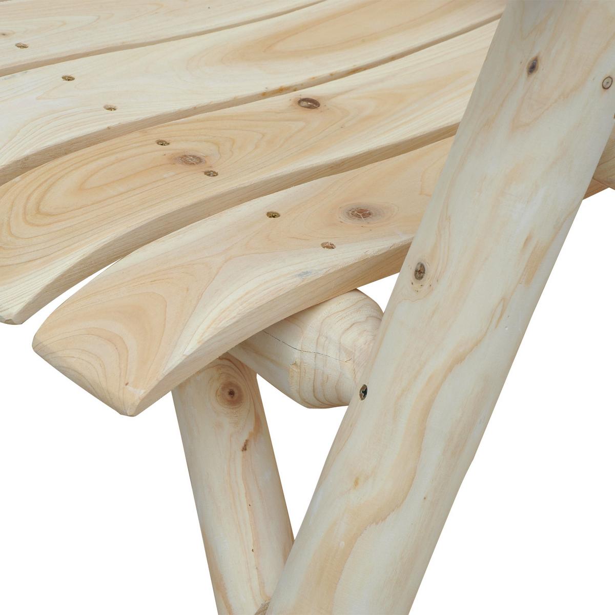 ADIRONDACK Gartenstuhl, Holzstuhl, Hochlehner, mit Armlehne, Tannenholz, Natur - Fichtefarben, Holz (68/101/83cm) - Outsunny