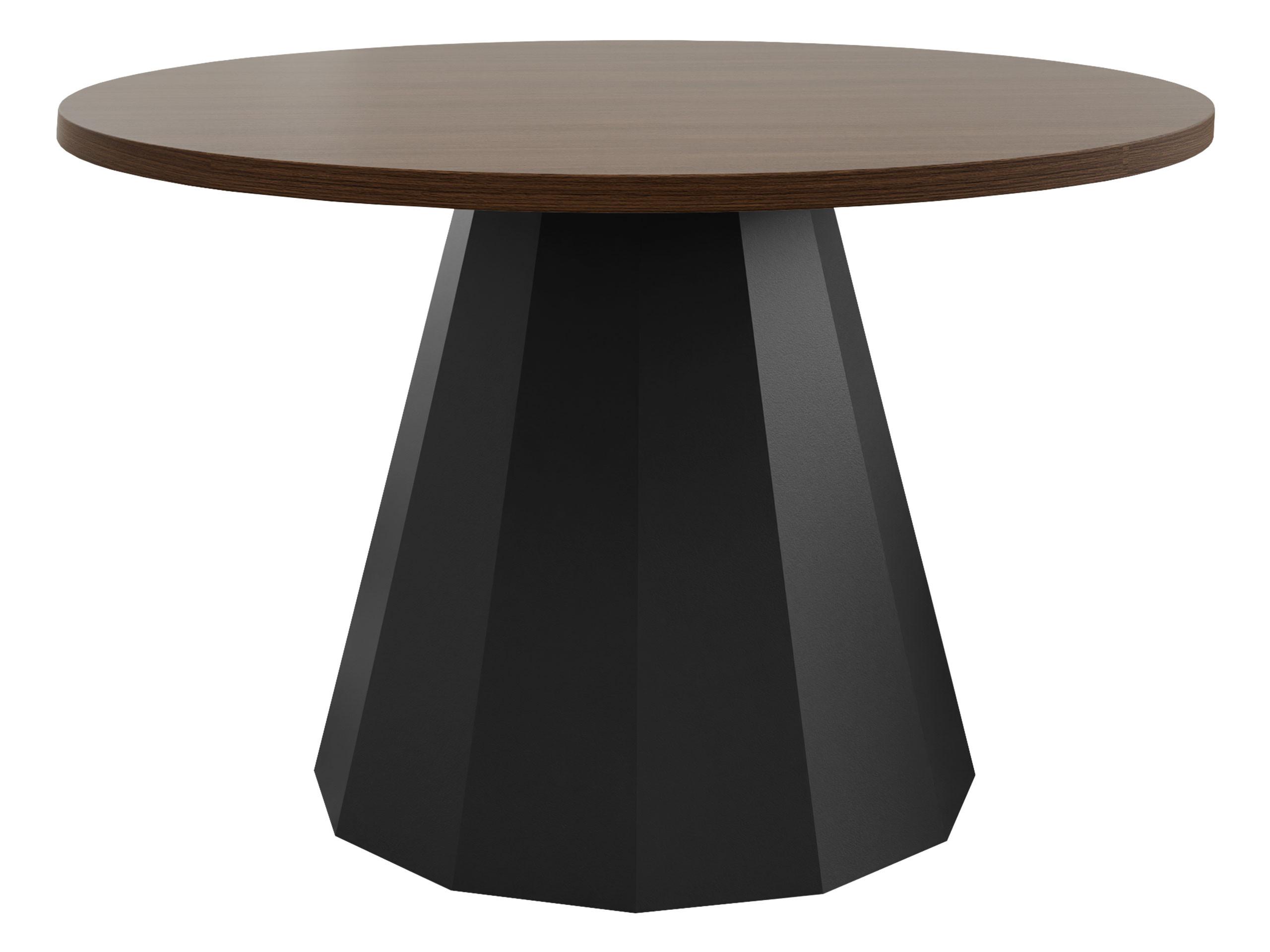 COUCHTISCH Elipse - Nussbaumfarben/Schwarz, Holzwerkstoff/Metall (75/75/45cm) - MIRJAN24