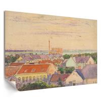 POSTER - 42x29 cm (A3) - Egon Schiele - Stadtansicht - Creme, Textil (42/29.7/0.1cm) - TULUP