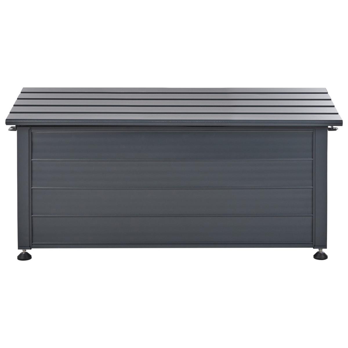 AUFBEWAHRUNGSBOX Grau Campalto - Grau, Metall (113/52/50cm) - Beliani