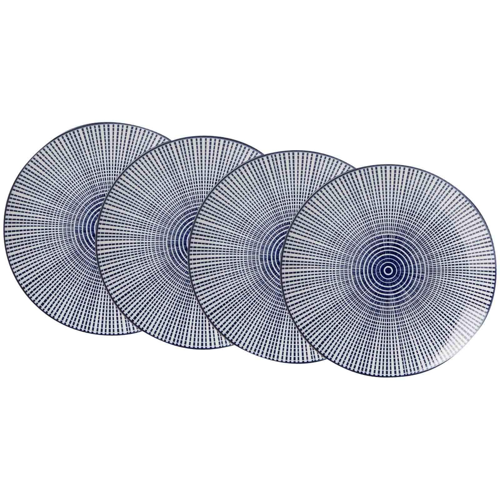 SPEISETELLER Royal Makoto weiß-blau ø 26,5 cm 4er Set - Blau/Weiß, Keramik (26.5cm) - Ritzenhoff Breker