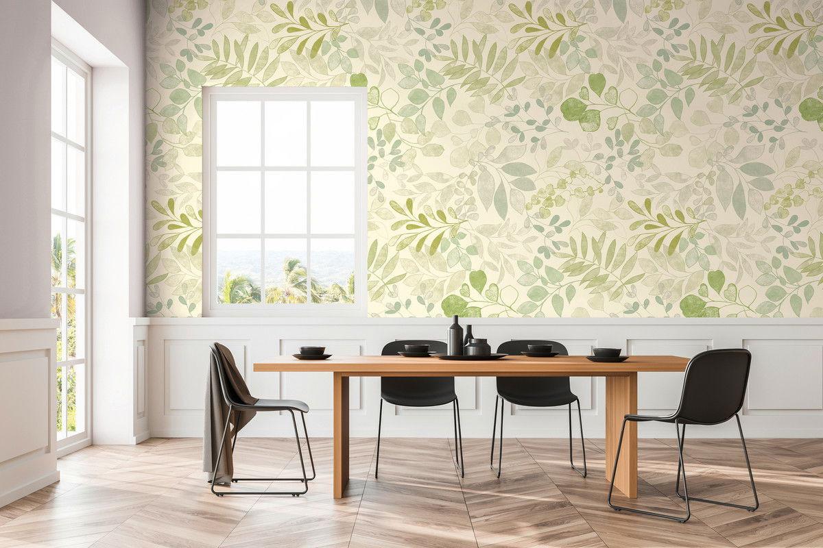 VLIESTAPETE Grün 159/280 cm - Grün, Textil (159/1cm) - KUNSTLOFT