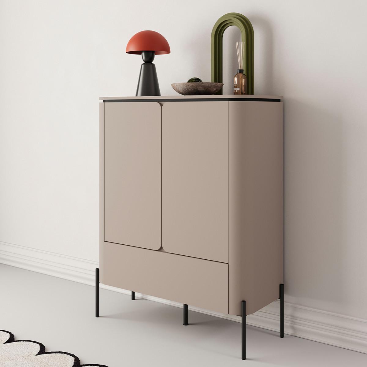 SIDEBOARD Taupe - Taupe, Holzwerkstoff (98/123.2/39.5cm) - Petits-meubles