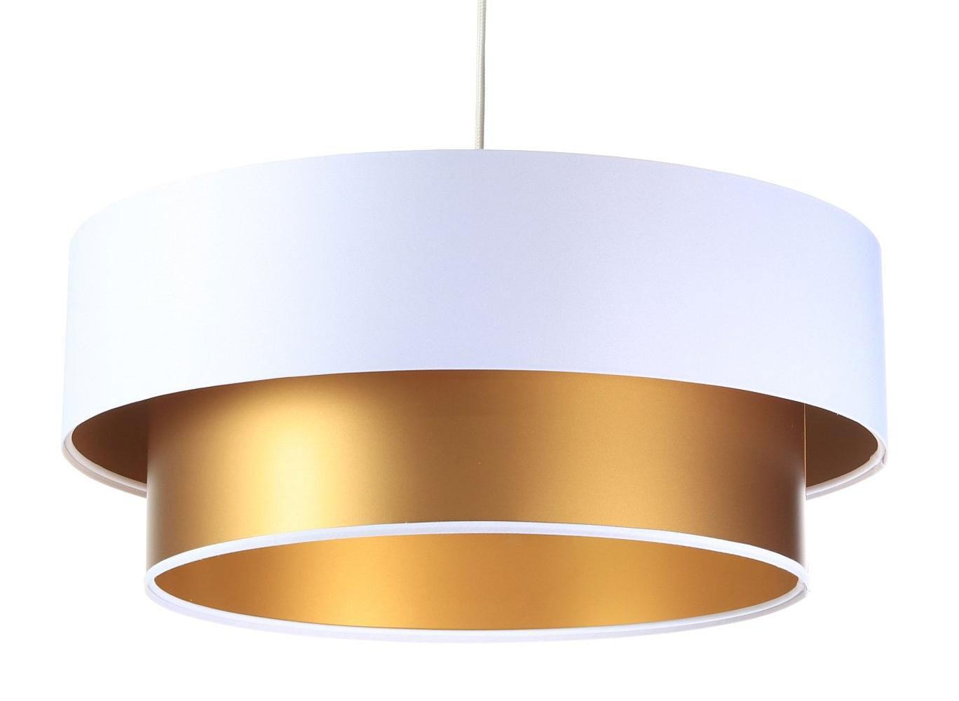 HÄNGELEUCHTE Gold 40/20 cm - Goldfarben/Weiß, Kunststoff (40/1/20cm) - ONZENO