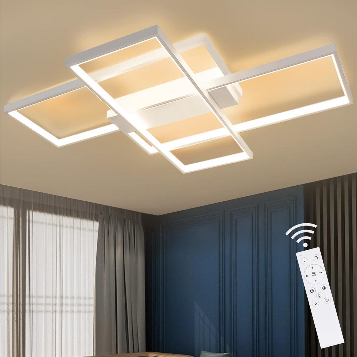 LED-DECKENLEUCHTE Schwarzgrimm 70/8/100 cm - Weiß, Metall (100/70/8cm) - ZMH