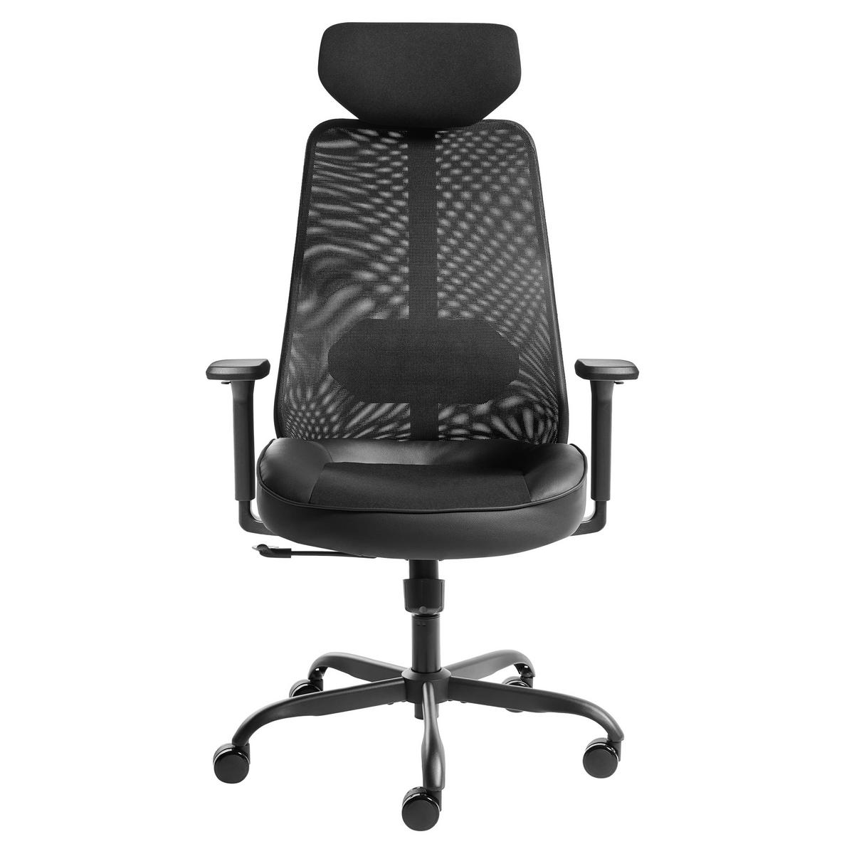 BÜROSTUHL Schwarz Stryke - Schwarz, Kunststoff/Textil (70/115/70cm) - Beliani
