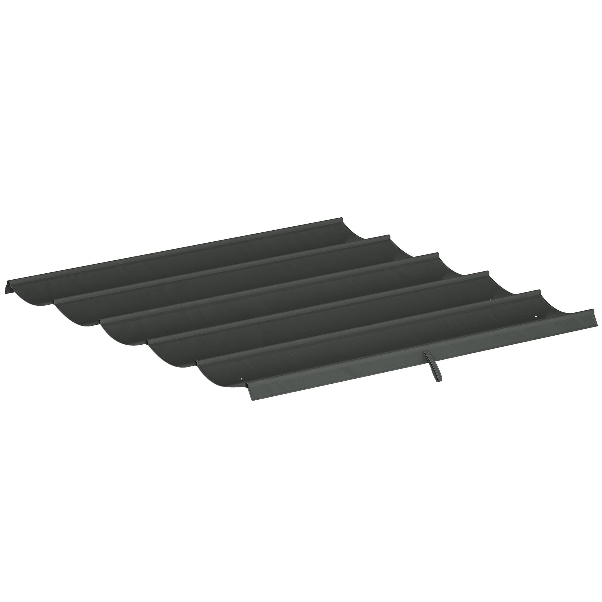 ERSATZDACH, Polyester, Dunkelgrau - Dunkelgrau, Kunststoff (255/6/250cm) - Outsunny