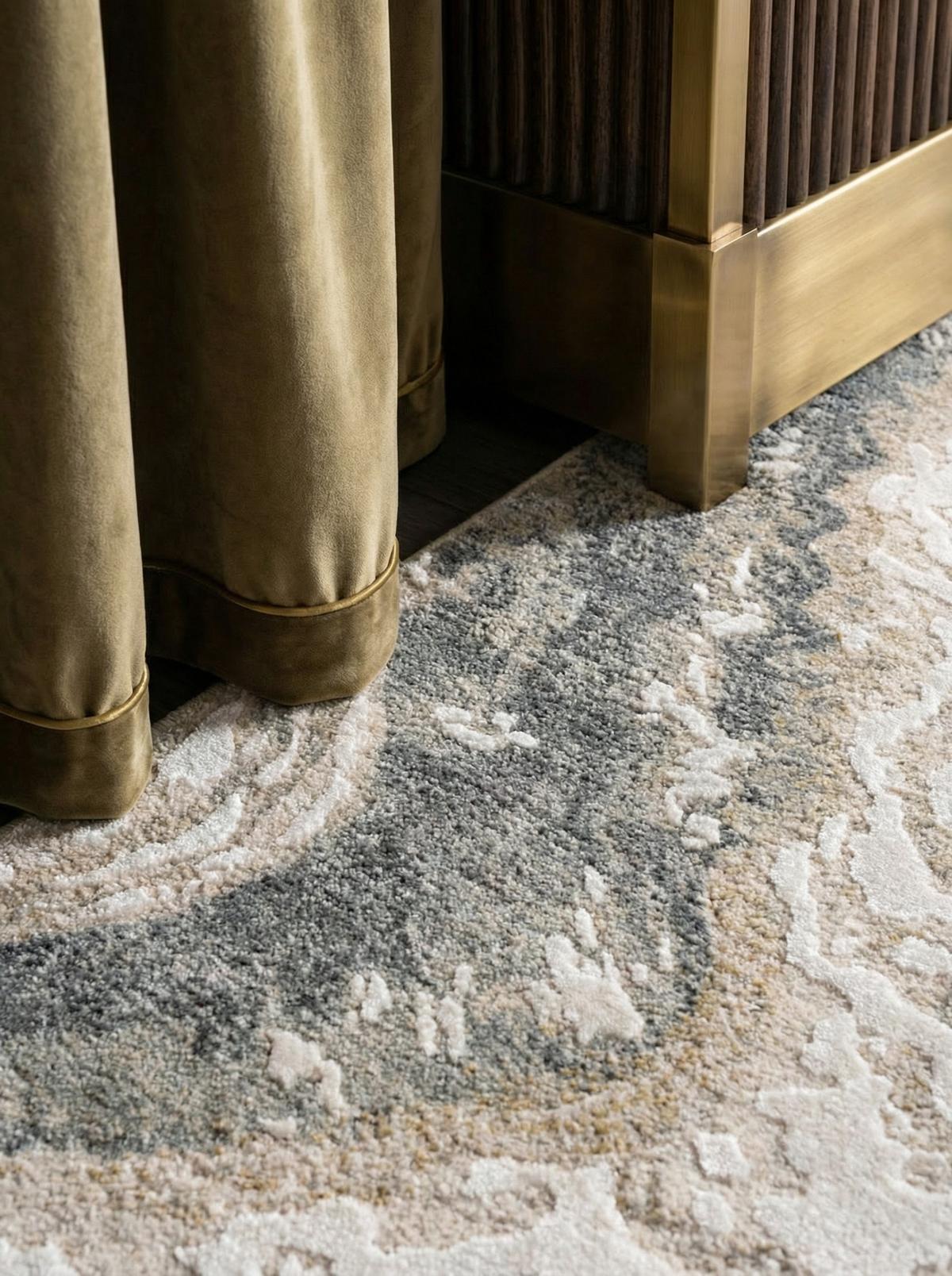 TEPPICH SIENA-Elsa, abstrakt, Grau-Beige, 200 x 300 cm - Grau, Textil (300/200cm) - KADIMA DESIGN