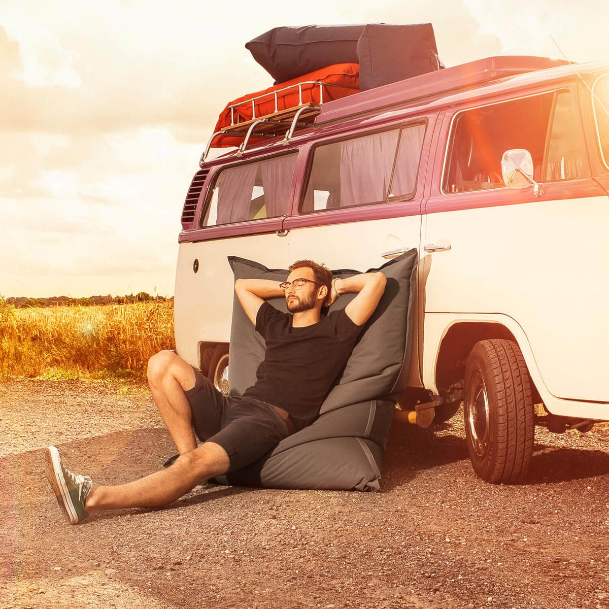 OUTDOOR SITZSACK XXL Der Große - Grau, Textil (130/170/20cm) - Mokebo