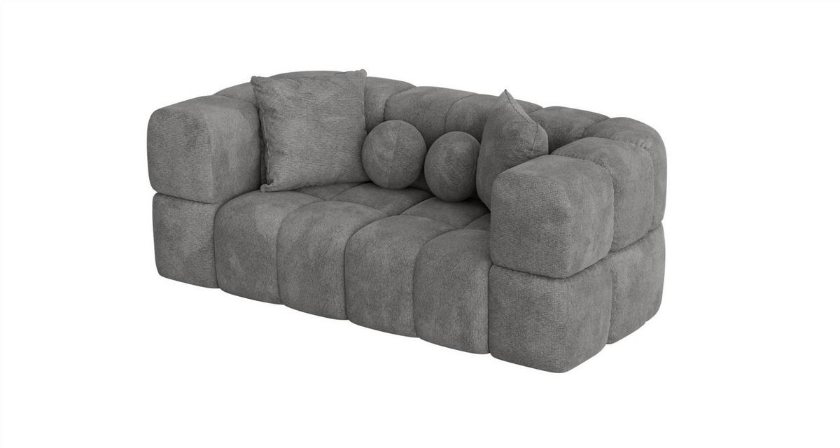 SOFA 2-sitzer Vega - Grau, Holzwerkstoff/Textil (200/77/103cm) - Fun Möbel