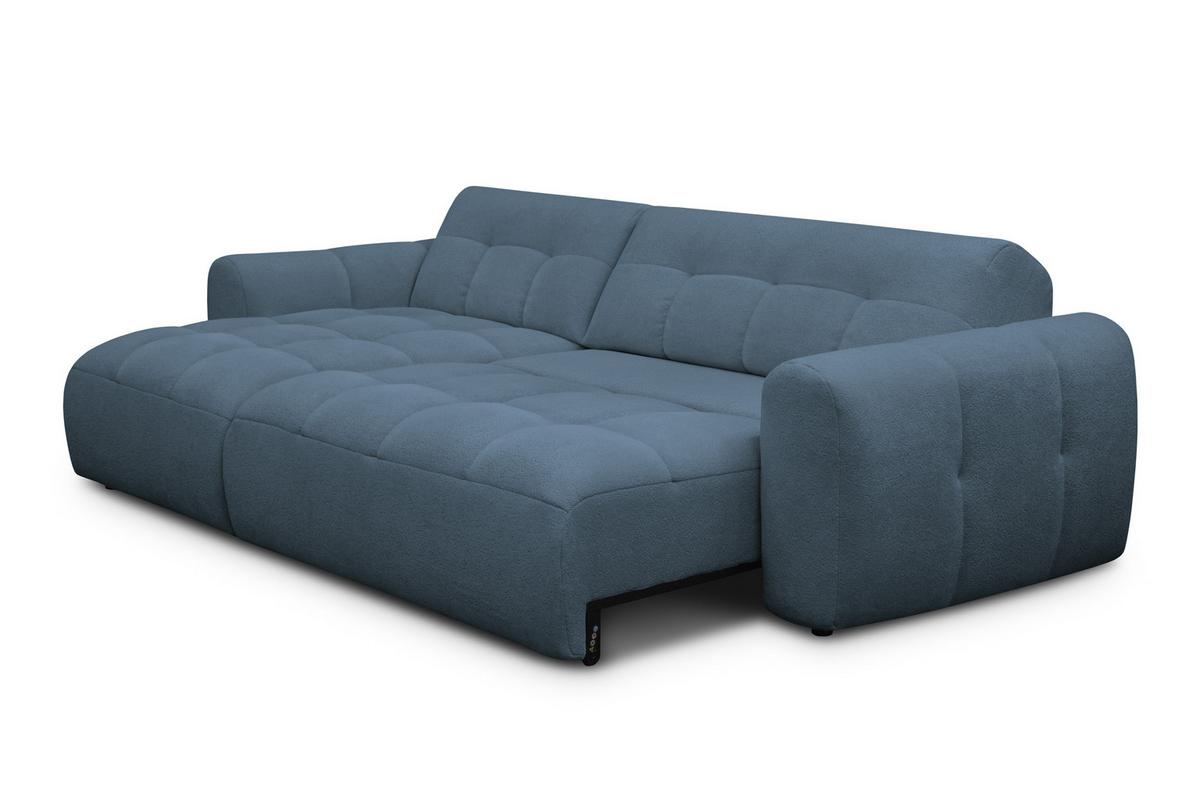 ECKSOFA LUMERO 4-Sitzer LINKS, marineblau - Blau/Schwarz, Holz/Textil (275/166cm) - Courtois Laville