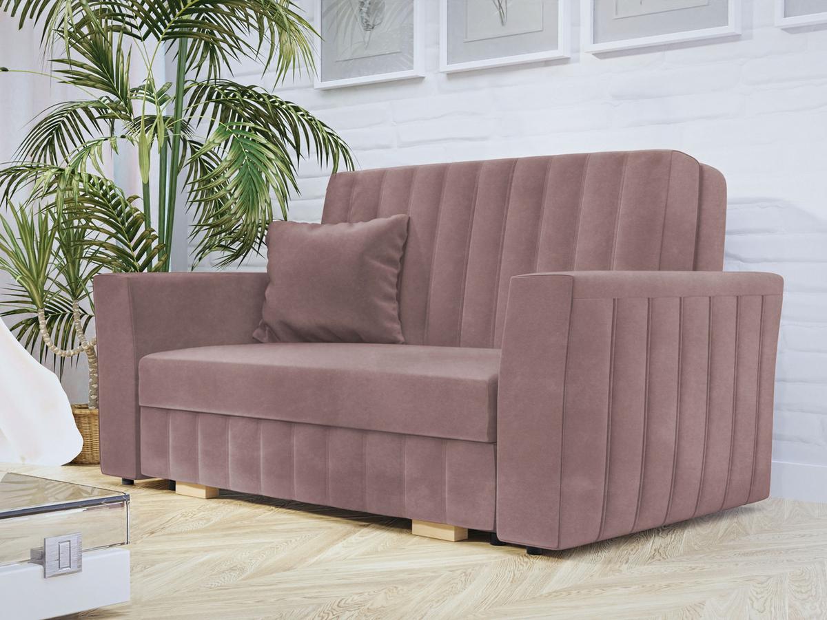 SCHLAFSOFA Viva Glam II - Rosa/Naturfarben, Holz/Kunststoff (145/85/98cm) - MIRJAN24