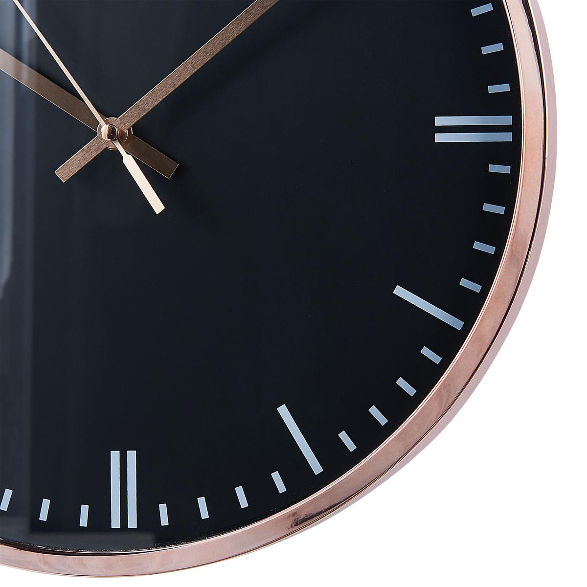WANDUHR Kunststoff schwarz/kupfer Bezas - Schwarz, Kunststoff (30/48/4cm) - Beliani