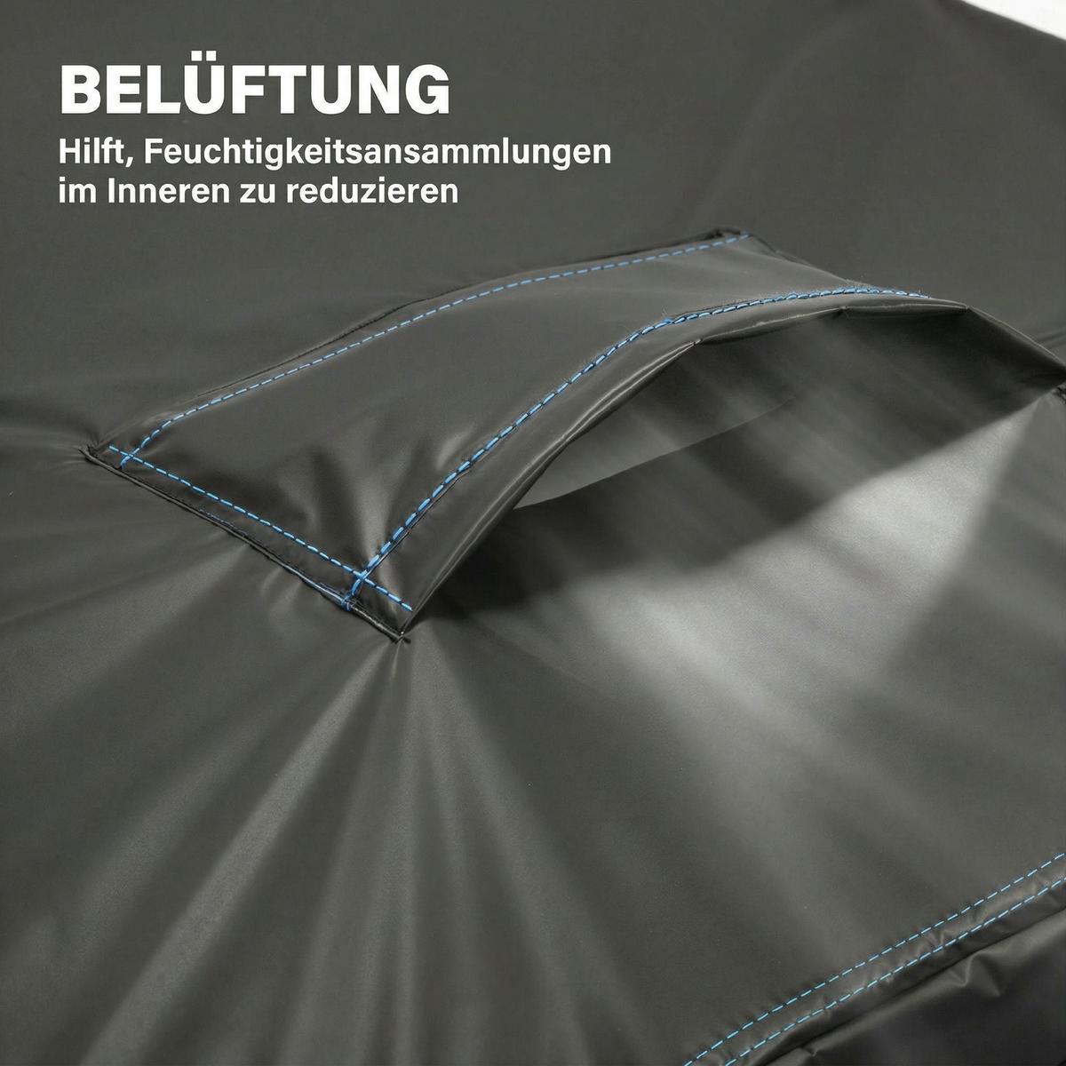 GARTENMÖBEL-ABDECKUNG 420D-Oxford-Gewebe Schwarz - Schwarz, Textil (120/74/180cm) - Outsunny