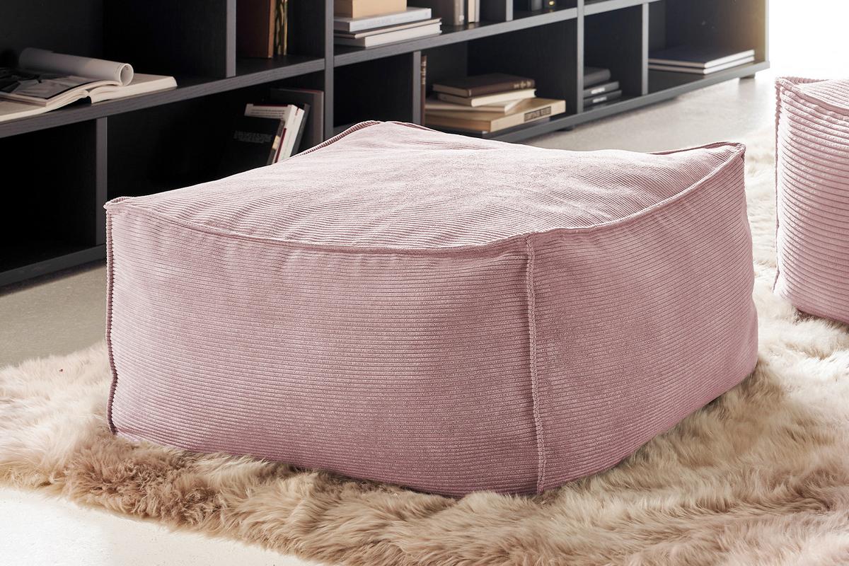 HOCKER ALEA Pink - Rosa, Textil (86/38/86cm) - KAWOLA