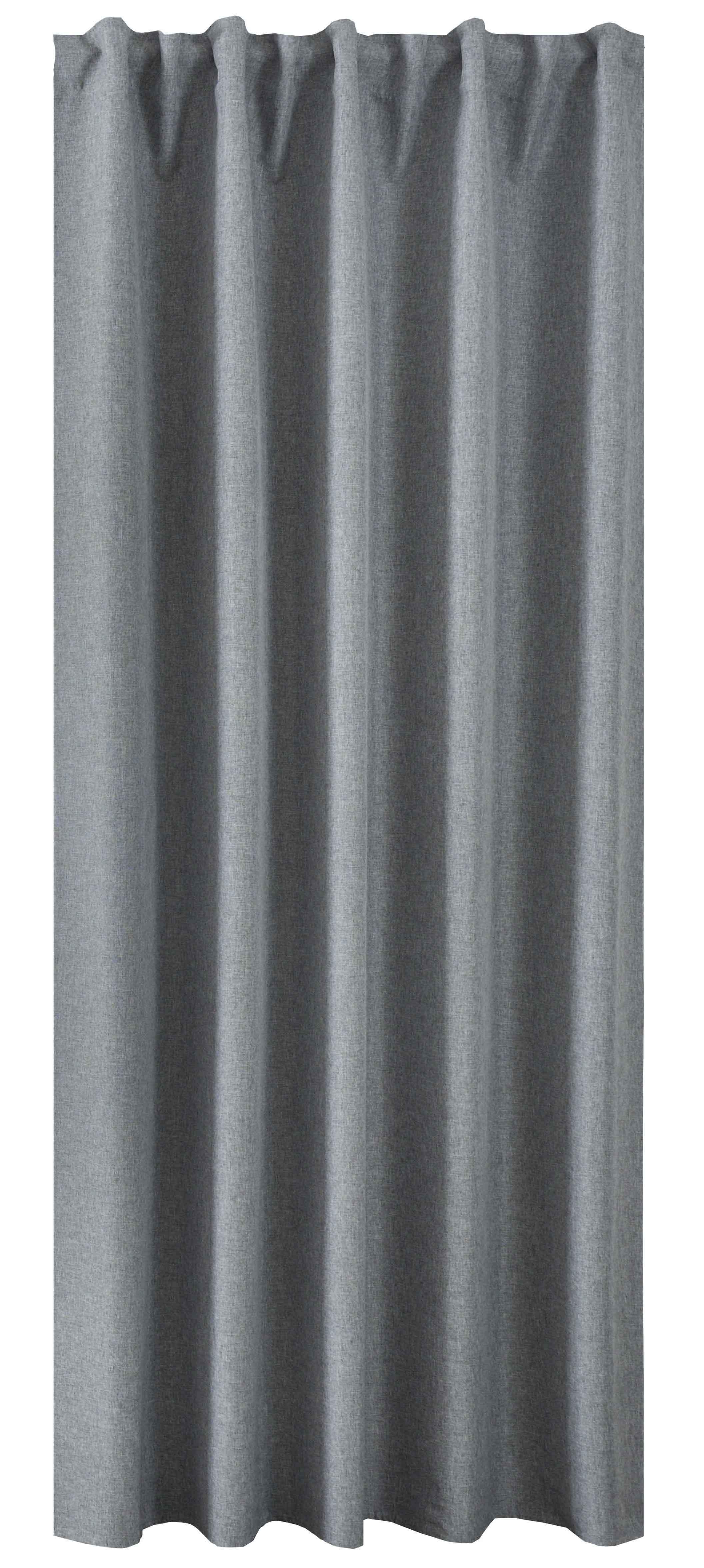 VORHANG BOSTON DARK HxB 175x140 cm Grau - Grau, Textil (140/175cm) - Gardinenbox