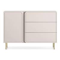 SIDEBOARD Loppa Kaschmirbeige 120 cm - Beige/Goldfarben, Holzwerkstoff/Metall (120/85/40cm) - Selsey