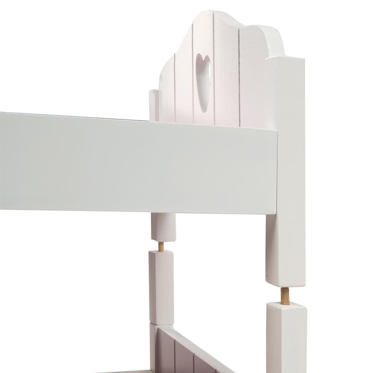 PUPPENETAGENBETT Fienchen - Weiß, Holzwerkstoff (30/45.5/52cm) - Roba