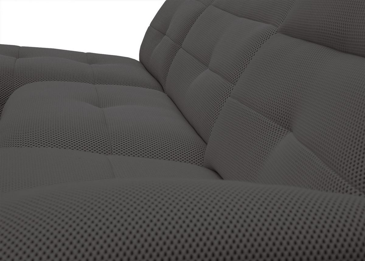 ECKSOFA TRENTO 4-Sitzer, dunkelgrau - Dunkelgrau/Schwarz, Holzwerkstoff/Kunststoff (165/262cm) - Wozimo