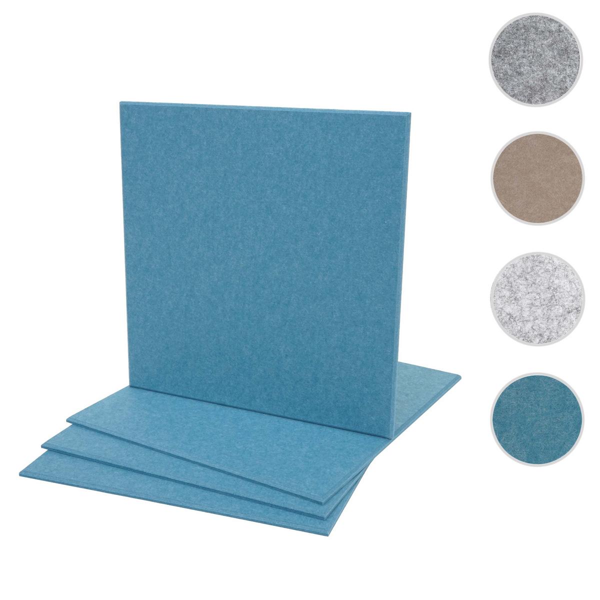 AKUSTIKWANDPANEEL Blau Komplett-Set - Blau, Textil (50/50/1cm) - MCW