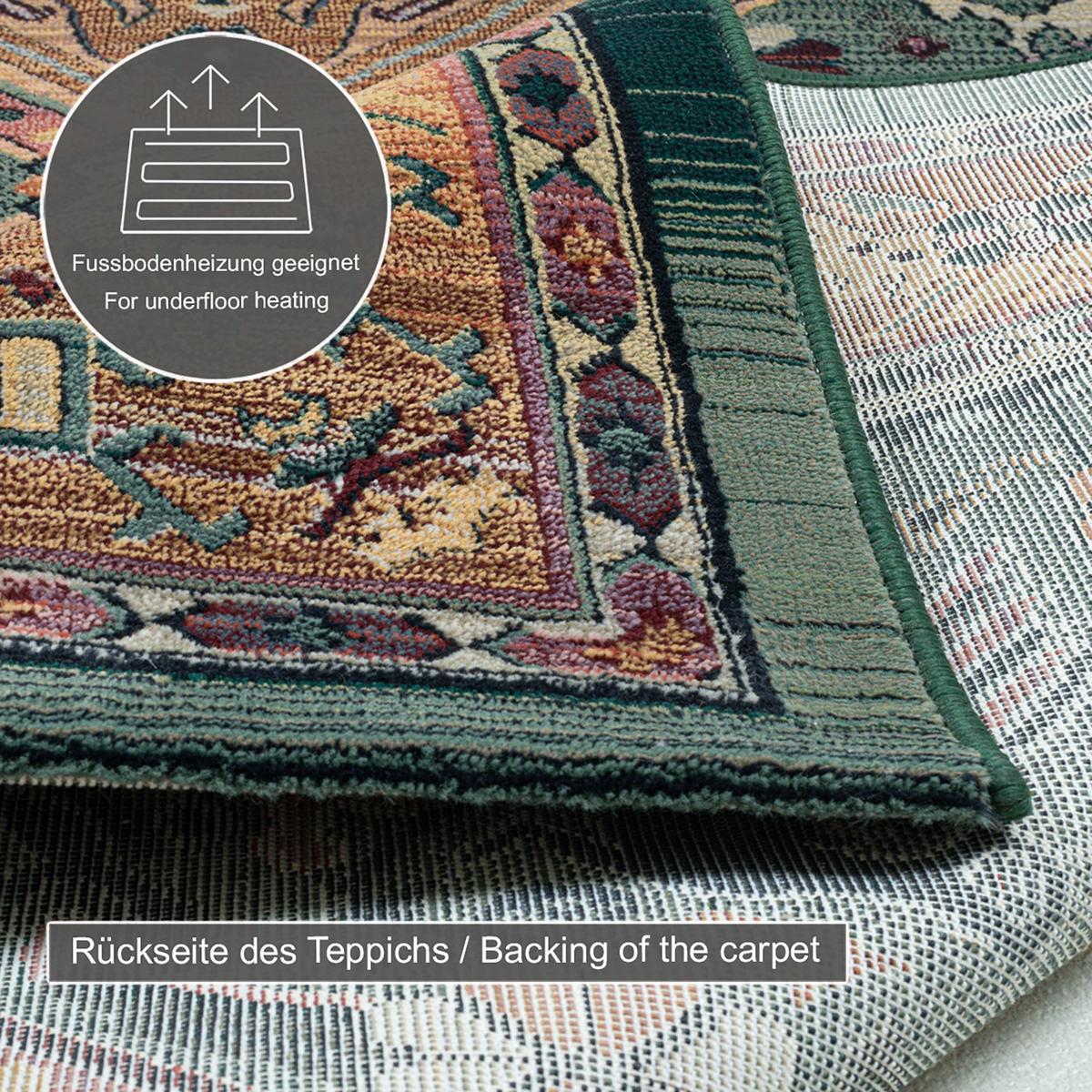 WEBTEPPICH Gabiro 13 68x135 cm - Grün, Textil (68/135cm) - THEKO