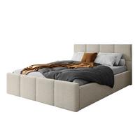 POLSTERBETT AVA 140x200 cm Ascot Pearl, 34 Holzlatten, Kopfteil 91 cm - Creme, Textil (140/200cm) - Lookway