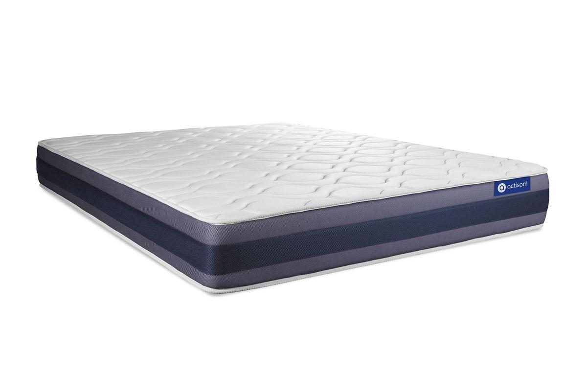 BETT Actilatex morpho Latex und Memory-Schaum 160 x 190 cm h1 - Kit Bettgestell Grau - Beige/Grau, Karton/Holz (160/190cm) - ACTISOM